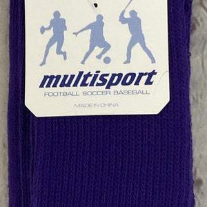TCK Adult Womens Size Small Multisport Knit Tube Socks Lot of Seven Purple
