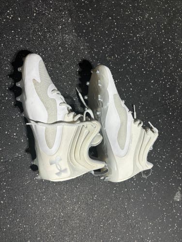 White Men's Size M 10.5 (W 11.5) Adult Under Armour Mid Top (New)