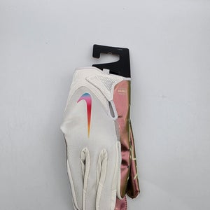 Nike Vapor Jet 7.0 Football Gloves Adult Size Large White Iridescent