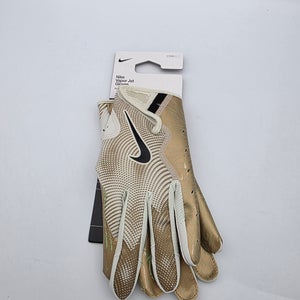 NIKE Vapor Jet 8.0 Energy Football Gloves Gold Green L NWT Magnigrip+