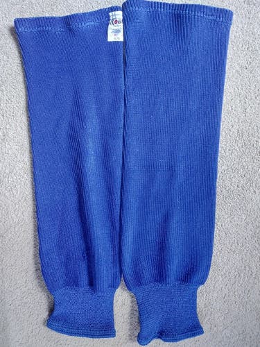 Blue Senior Large Athletic Knit Hockey Socks