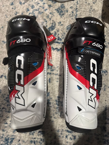Senior CCM Jetspeed FT680 14" Shin Pads (New)