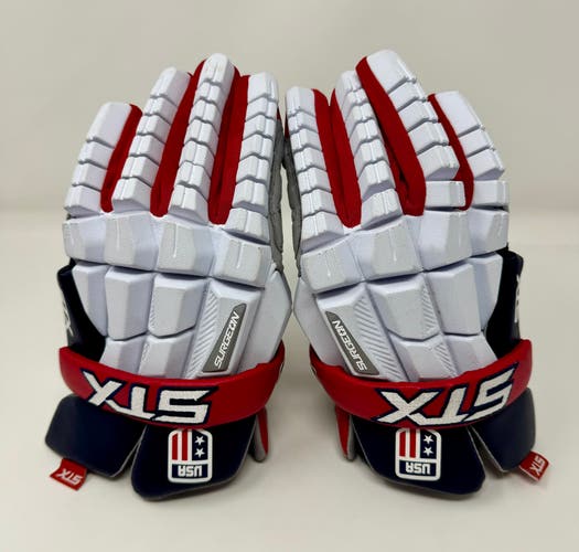 USA STX Surgeon RZR2 Lacrosse Gloves Medium (Slightly Used)