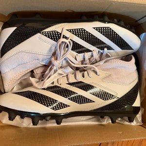 White Men's Size M 9.0 (W 10.0) Adult Adidas Molded Cleats Cleats (New)