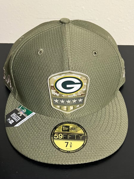 New Era NFL Green Bay Packers 59FIFTY Salute To Service Green & Camo Hat 7 3/8