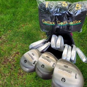 Golflex Club Sets - Right Handed Clubs - Vintage(Full Set)(1999) Regular Flex 12 Pieces (New)