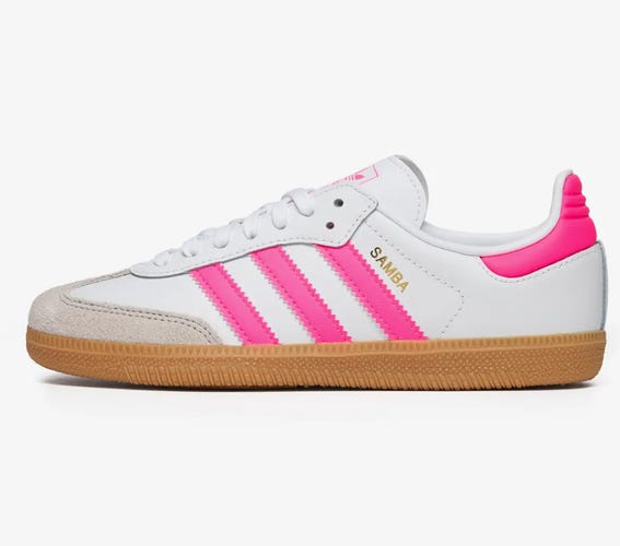 Adidas Samba OG Cloud White Lucid Pink Gum PS size 1Y *BRAND NEW* JQ2827