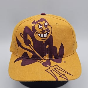 Vintage Rare Airzona Devils NCAA Big Logo Sports Global Caps Hat Vtg Snapback