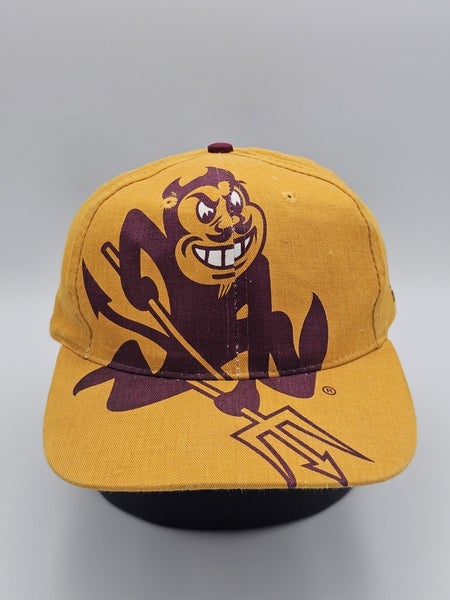 Vintage Rare Airzona Devils NCAA Big Logo Sports Global Caps Hat Vtg Snapback