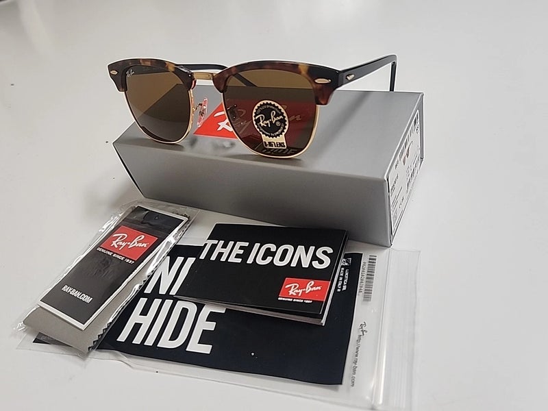 Ray-Ban Original Clubmaster Spotted Brown Havana Frame W/ Brown Lenses Unisex