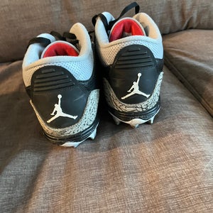 Black Men's Size M 11.5 (W 12.5) Adult Air Jordan Molded Cleats Cleats (Used)