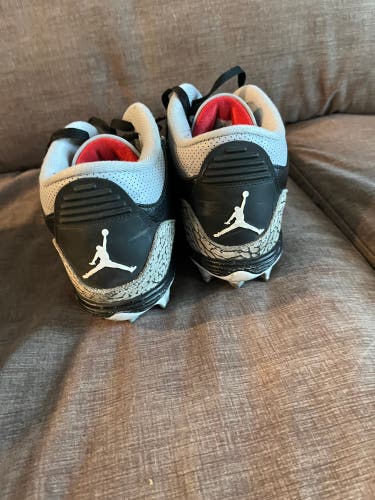 Black Men's Size M 11.5 (W 12.5) Adult Air Jordan Molded Cleats Cleats (Used)