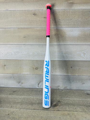 Rawlings FP7E12 30" 18oz Eclipse Fastpitch Softball Bat 2 1/4" White Pink Youth