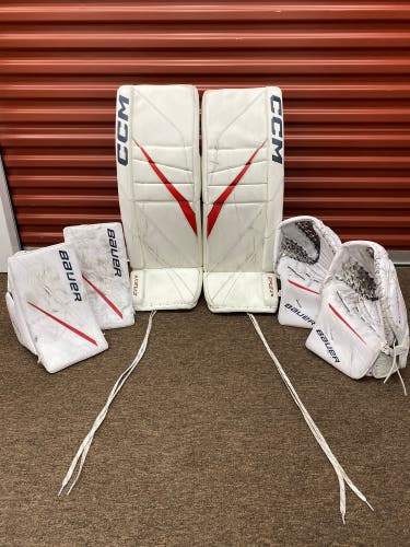 33" + 2” 2024 Bauer Hyperlite 2 / CCM EFlex 6 PRO Regular Goalie Full Set Pro Stock Kalamazoo Wings