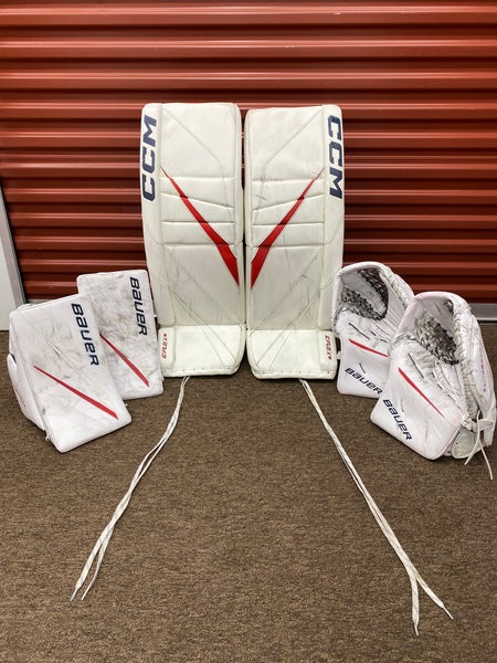 33" + 2” 2024 Bauer Hyperlite 2 / CCM EFlex 6 PRO Regular Goalie Full Set Pro Stock Kalamazoo Wings