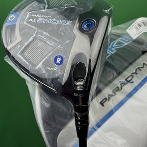 Callaway Paradym Ai Smoke MAX Driver 9* Tensei AV Blue Regular w/ Cover NEW!