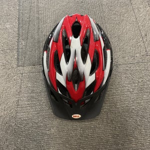 Used Bell RED/WHITE HELMET Bike Helmet Red MD 11614-S000222072