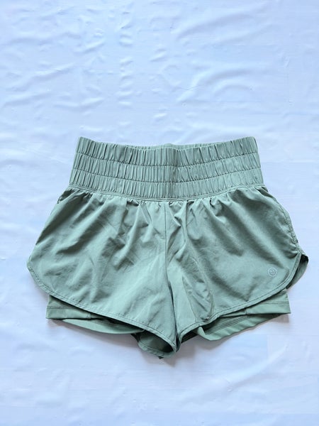 Hollister Gilly Hicks 2 in 1 athletic shorts wz underneath green pocket Women XS