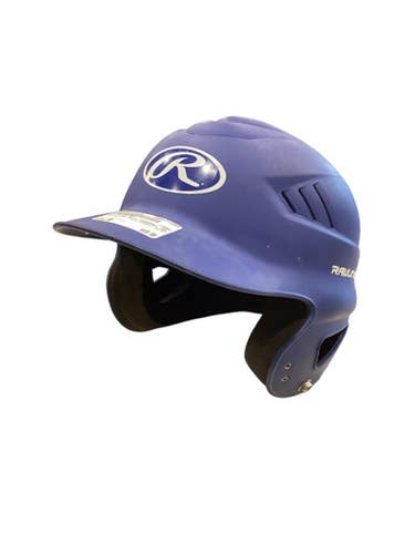 Used Rawlings BLUE BASEBALL HELMET Batting Helmet No Mask Navy Blue MD 11884-S000053076