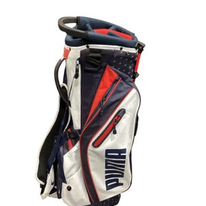 Used Puma 5 WAY STAND BAG Mens Stand Bag White/Red/Navy 11347-S000256047