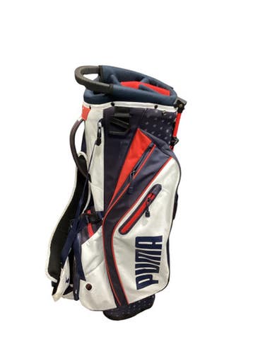Used Puma 5 WAY STAND BAG Mens Stand Bag White/Red/Navy 11347-S000256047