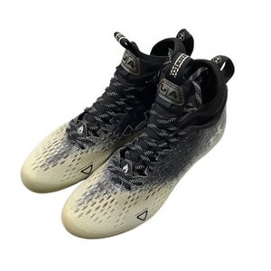 Used Under Armour SPOT LIGHT Adult FB Cleats Black And White Senior 9 11347-S000256032