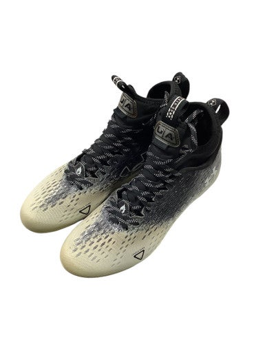 Used Under Armour SPOT LIGHT Adult FB Cleats Black And White Senior 9 11347-S000256032