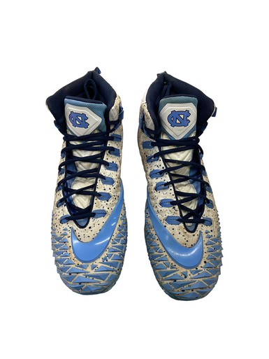 Used Nike JORDAN UNC Adult FB Cleats White And Carolina Blue Senior 14 11613-S000168392