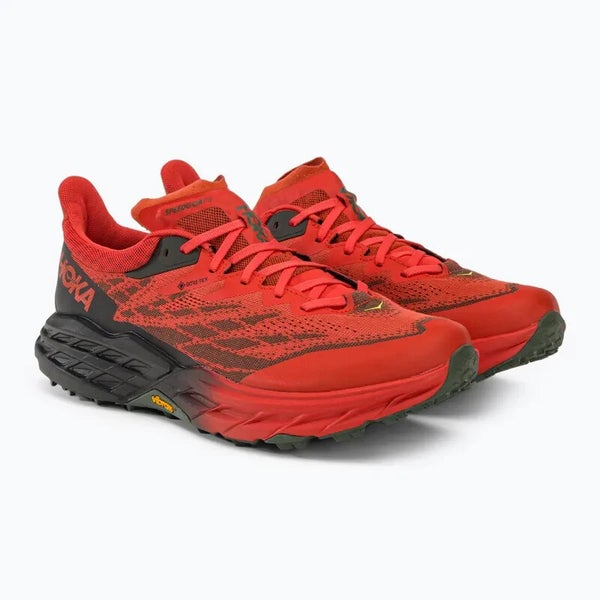 Hoka One One Speedgoat 5 GTX 1127912-FTHY Mens 13 Red Trail Running Shoes DDK398