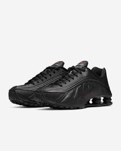 Nike Shox R4 AR3565-004 Sneakers Women's 12 Black Leather Running Shoes DDK380
