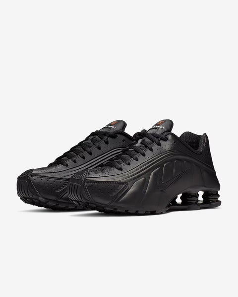 Nike Shox R4 AR3565-004 Sneakers Women's 12 Black Leather Running Shoes DDK380