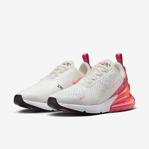 Nike Air Max 270 AH6789-122 Sneaker Women's 7 White Pink Lifestyle Shoes DDK381
