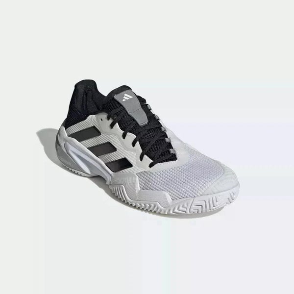 Adidas Barricade 13 IF0465 Men White Black Asymmetrical Lace Tennis Shoes DDK338