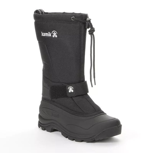 Kamik Greenbay 4 T-NK1299C Men's 7 Black Mid-Calf Waterproof Winter Boots DDK368
