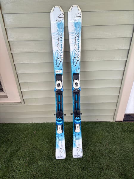 salomon amber skis Salomon Origins Amber 138 cm Skis With Bindings (Used) | SidelineSwap