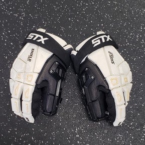 Used STX SHIELD PRO Lacrosse Gloves Mens White XL 11849-S000032063