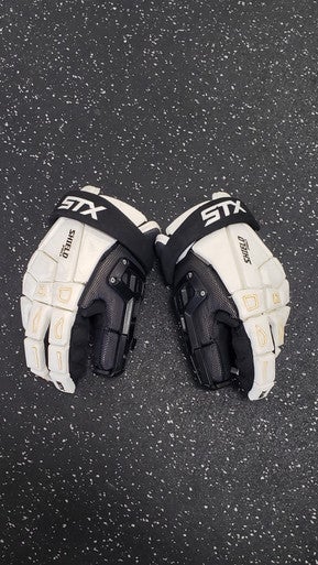 Used STX SHIELD PRO Lacrosse Gloves Mens White XL 11849-S000032063