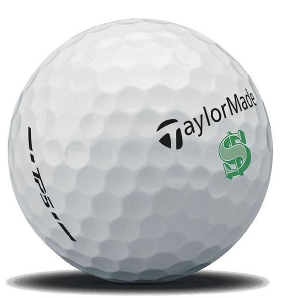 New in Box TaylorMade TP5 Pix Dollar Money Golf Balls - White - 1 Dozen