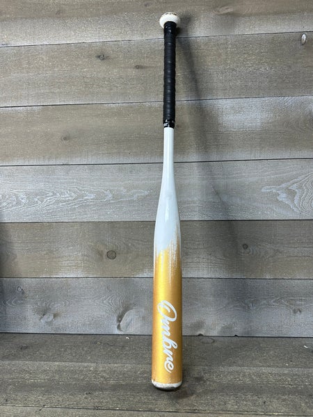 Rawlings Ombre Softball Bat 30" 19Oz 2 1/4" Diam FP2011 Gold White Fastpitch