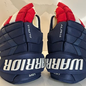 4 Nations Team USA 14” Warrior Alpha DX Pro Gloves - Team Stock (New)