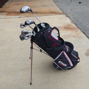 Callaway Strata Mens 10 Piece Regular Flex Complete Golf Set Stand Bag Raincover