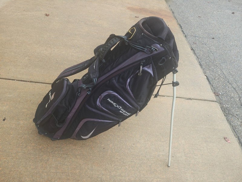 Nike Extreme Sport Dual Strap Lightweight Golf Stand Bag Black w Raincover
