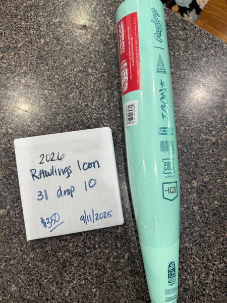 2026 Rawlings Icon Composite USSSA Certified Bat (-10) 31 oz 31" (New)