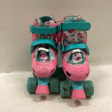 Used RollerDerby MERMAID ADJ Junior Roller Quad Skates Pink Adjustable 11725-S000492181