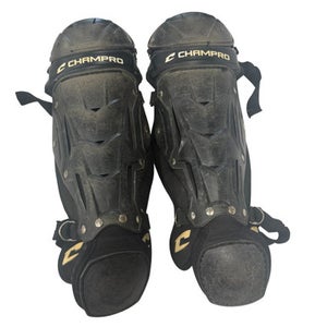 Used Champro CG112B LG TB BLACK Catchers Leg Guards Black T-Ball 11406-S000106363