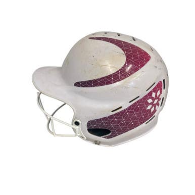 Used RIP-IT FP HELMET WT/PK  M/L Batting Helmet w/Mask White M/L 11406-S000106565
