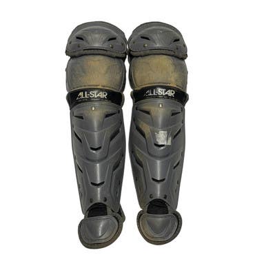 Used All-Star LG912S7X Catchers Leg Guards Grey Intermed 11406-S000106601