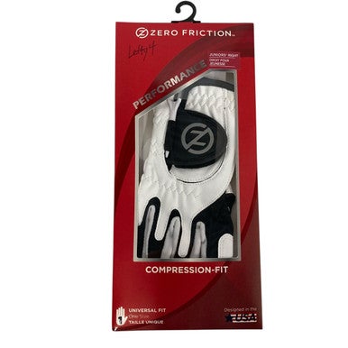 Used Zero Friction Jr Golf Glove White Fits all 11406-S000106599