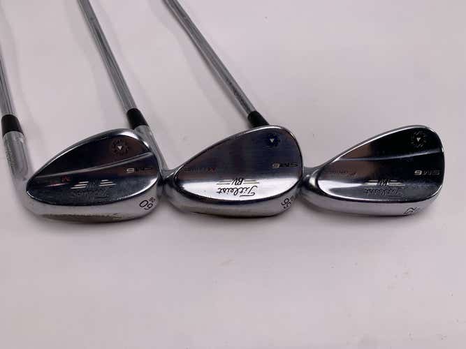 Titleist Vokey SM6 Tour Chrome Wedge Set 52* 12 | 56* 8 | 60* 8 Wedge Mens RH