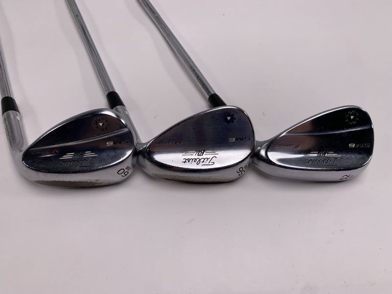 Titleist Vokey SM6 Tour Chrome Wedge Set 52* 12 | 56* 8 | 60* 8 Wedge Mens RH
